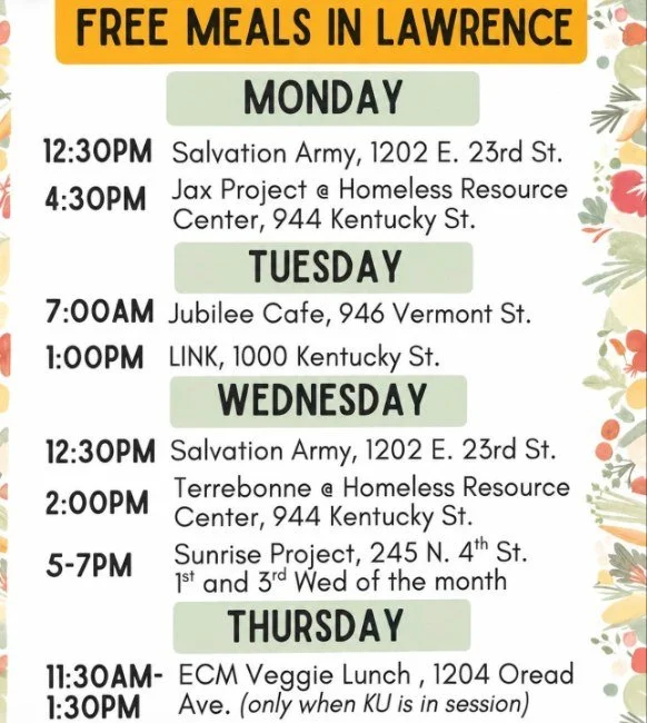 Free Meals Across Lawrence