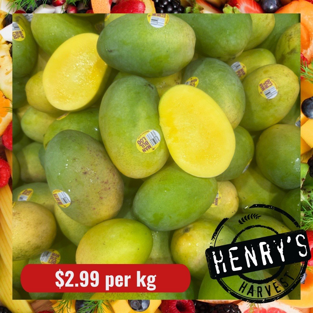 🥭 WEEKEND SPECIALS &ndash; SATURDAY &amp; SUNDAY 🥕

Fresh deals across the store at both Henry&rsquo;s Harvest locations &ndash; perfect for your weekend shop! 🛒

🥭 Brooks mangoes &ndash; $2.99 per kg
🥒 Indian bitter melon &ndash; $2.99 per kg
?