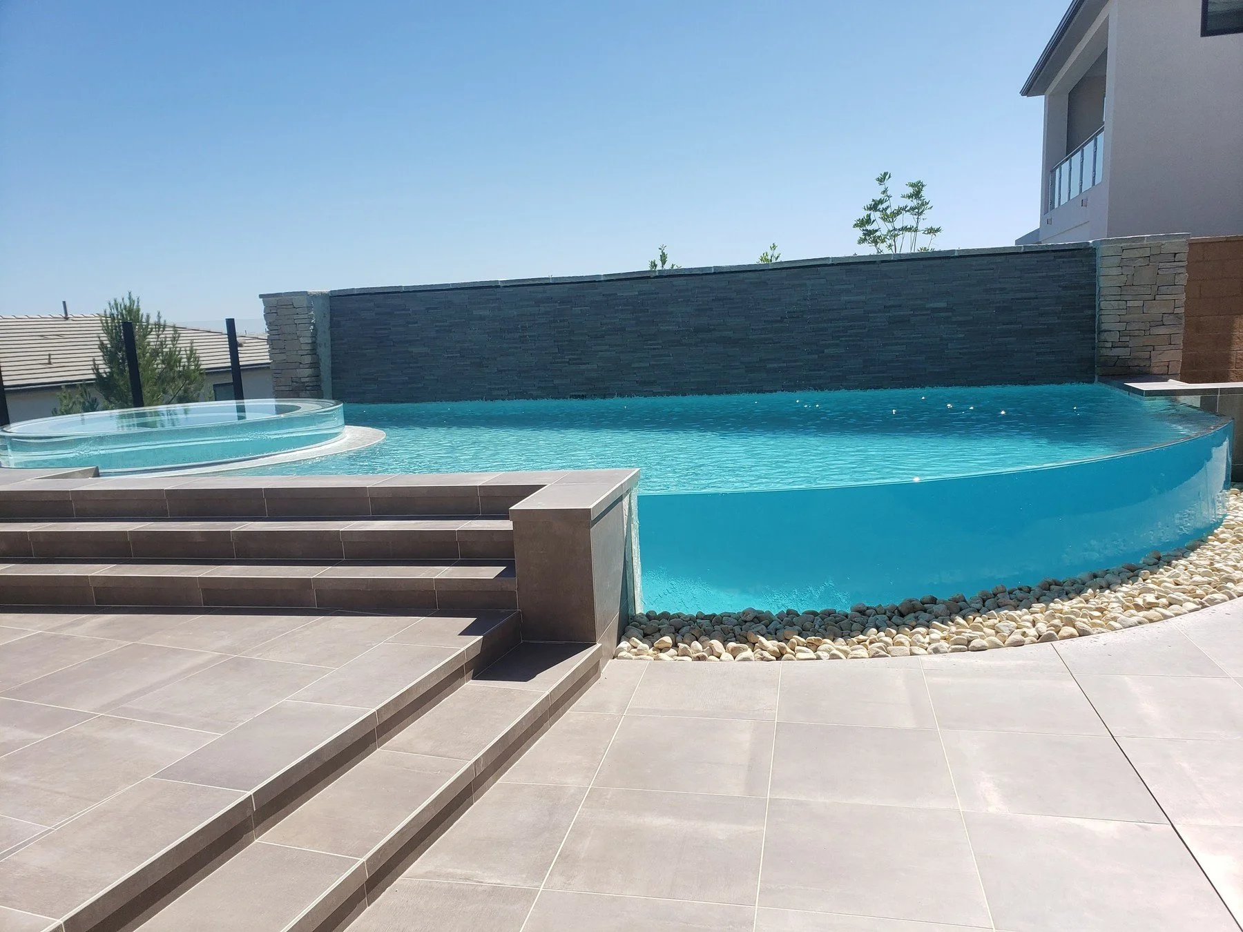  Pool Tile &amp; Coping   Tile for pool waterlines, spas, steps, and tiled interiors, plus stone or porcelain coping. We review surface conditions, elevations, and finishing details before quoting.   Explore Pool Tiles → 