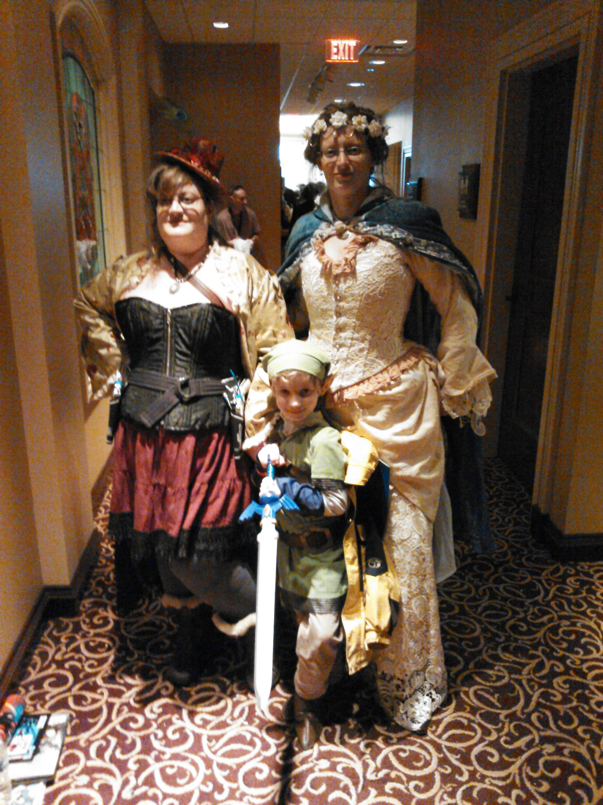 Here is our happy little group at the 1st annual Hall of Heroes comic-con in Elkhart Indiana.