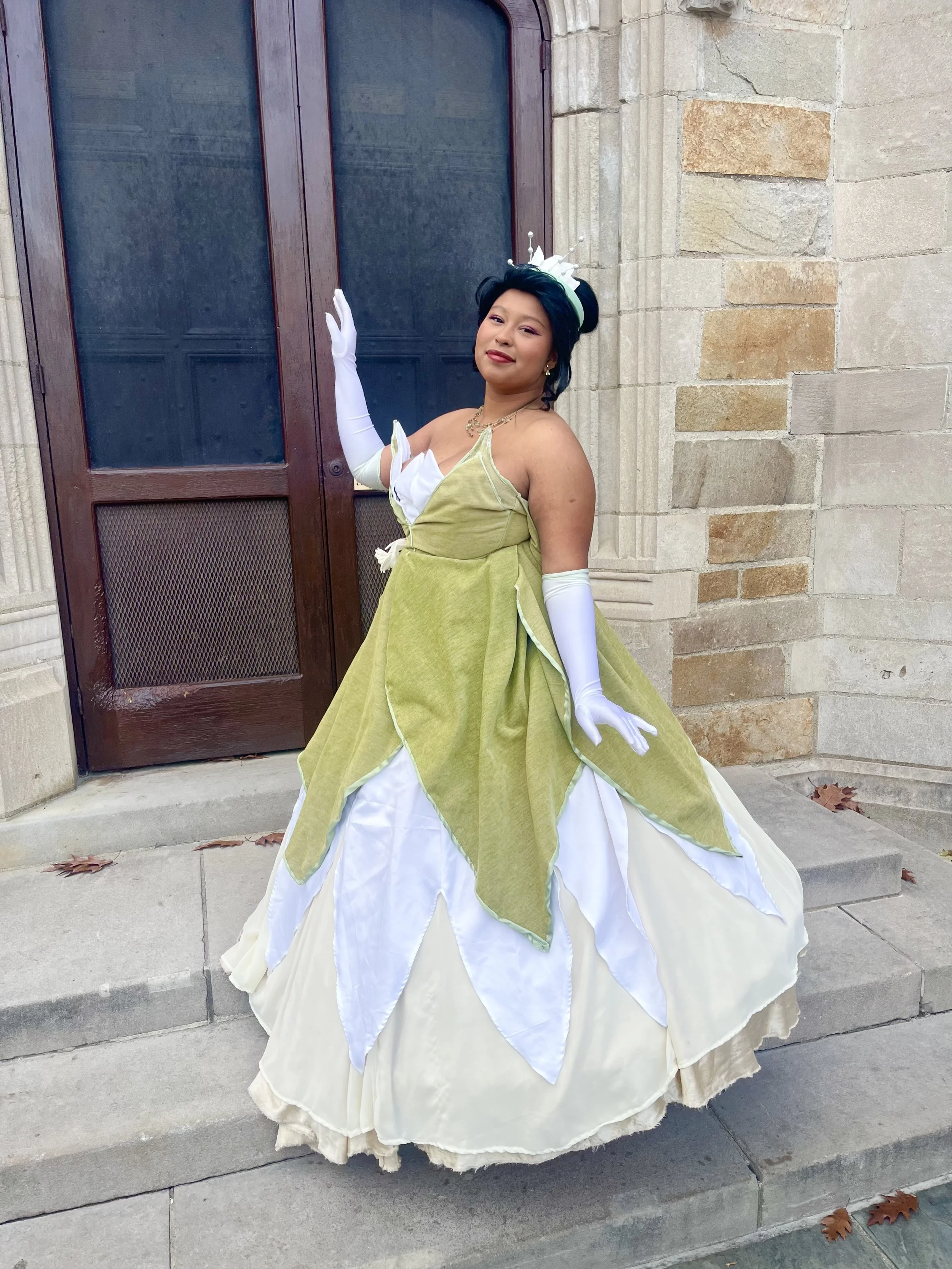 Tiana face character, face character, princess birthday party, princess party in Michigan Tiana for Hire Princess & the frog party
