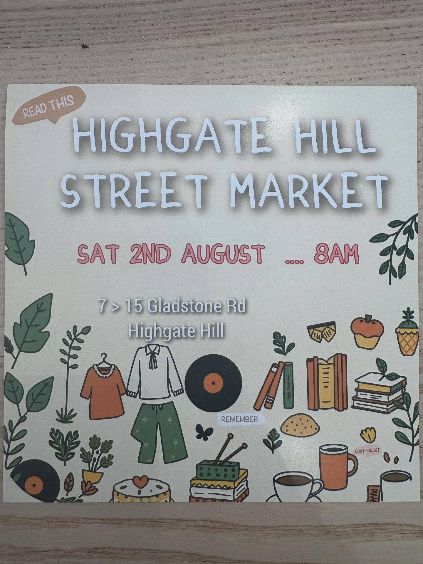 Join us for a little market on Gladstone Road