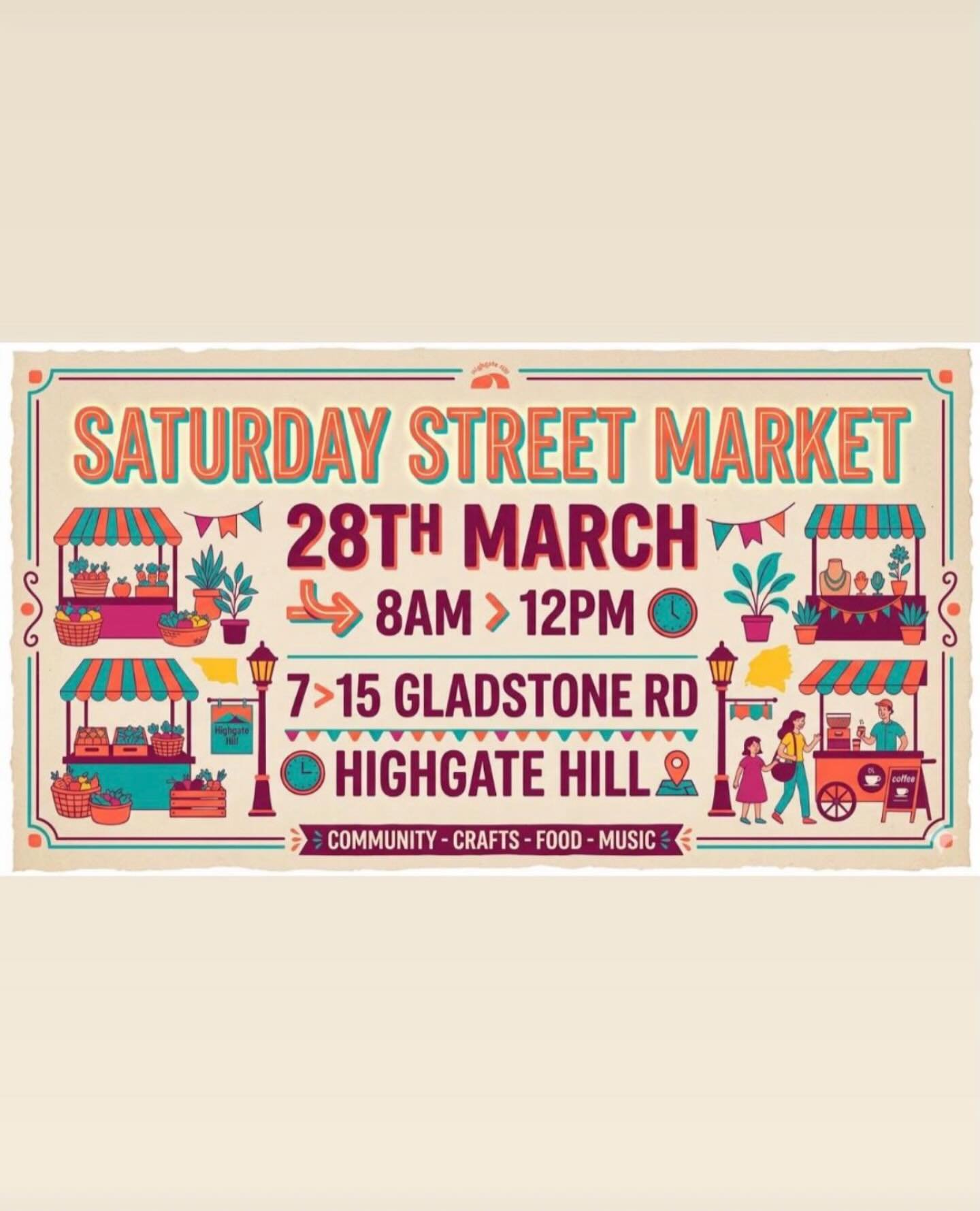 Market day next Saturday. Let us know if you would like a stall or table to show your wares.