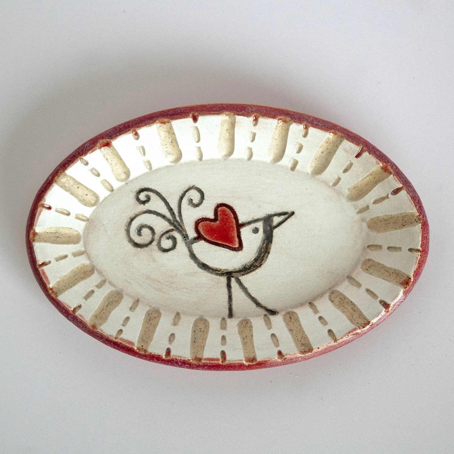 Love Bird Oval Dish #1