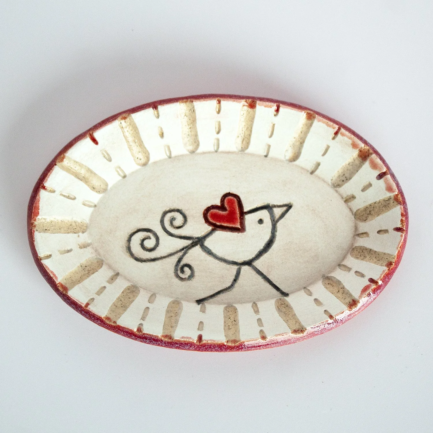 Love Bird Oval Dish #2