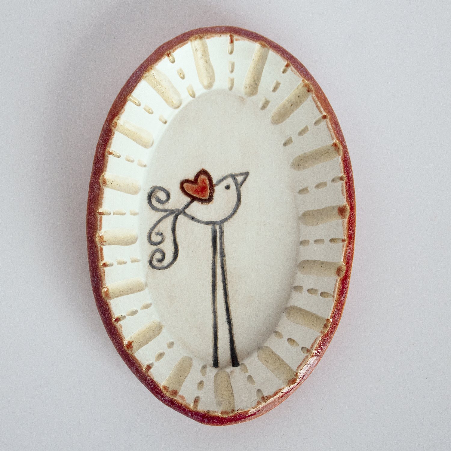Love Bird Oval Dish #3