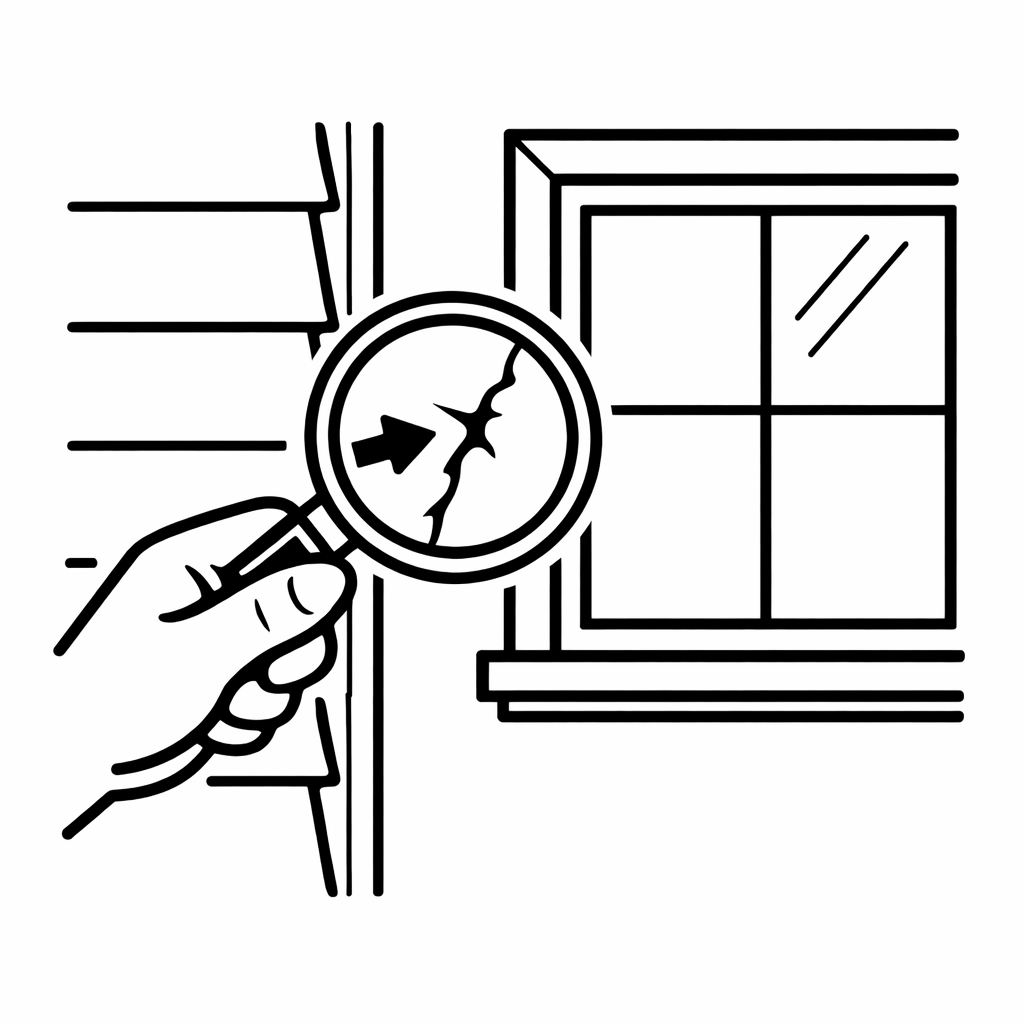 Inspecting exterior window caulking around a home to prevent water intrusion