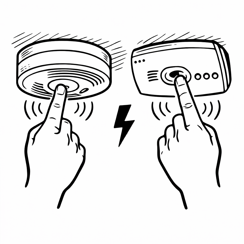 Testing smoke and carbon monoxide detectors to ensure proper operation