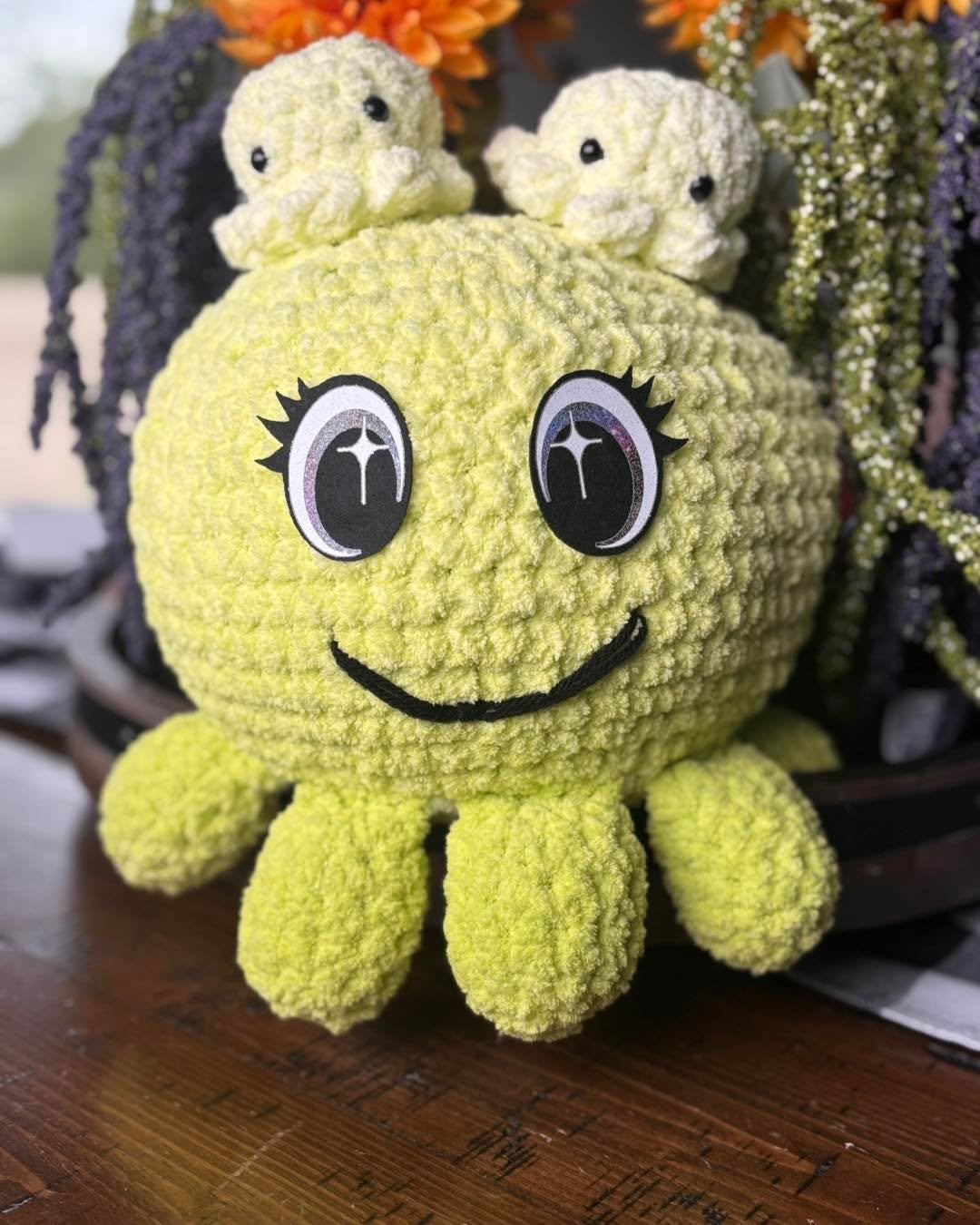 A new octopus family. I’m so excited to have yarn again π