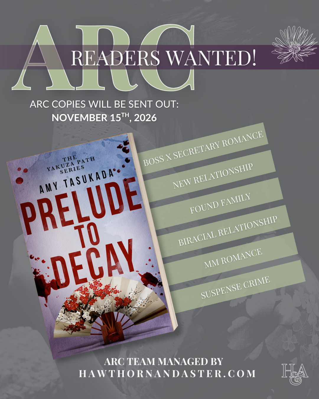 Prelude to Decay: The Yakuza Path Series book 1, looking for ARC Readers!