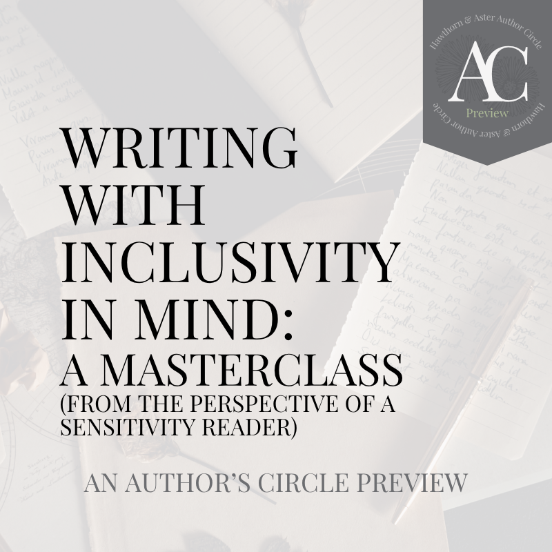 Writing with Inclusivity in mind:A Masterclass(from the perspective of a sensitivity reader)