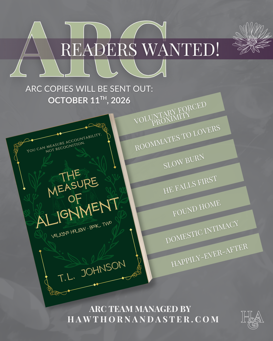 The Measure of Alignment, Book #2 of Velkyn's Hollow by T.L. Johnson is looking for ARC Readers