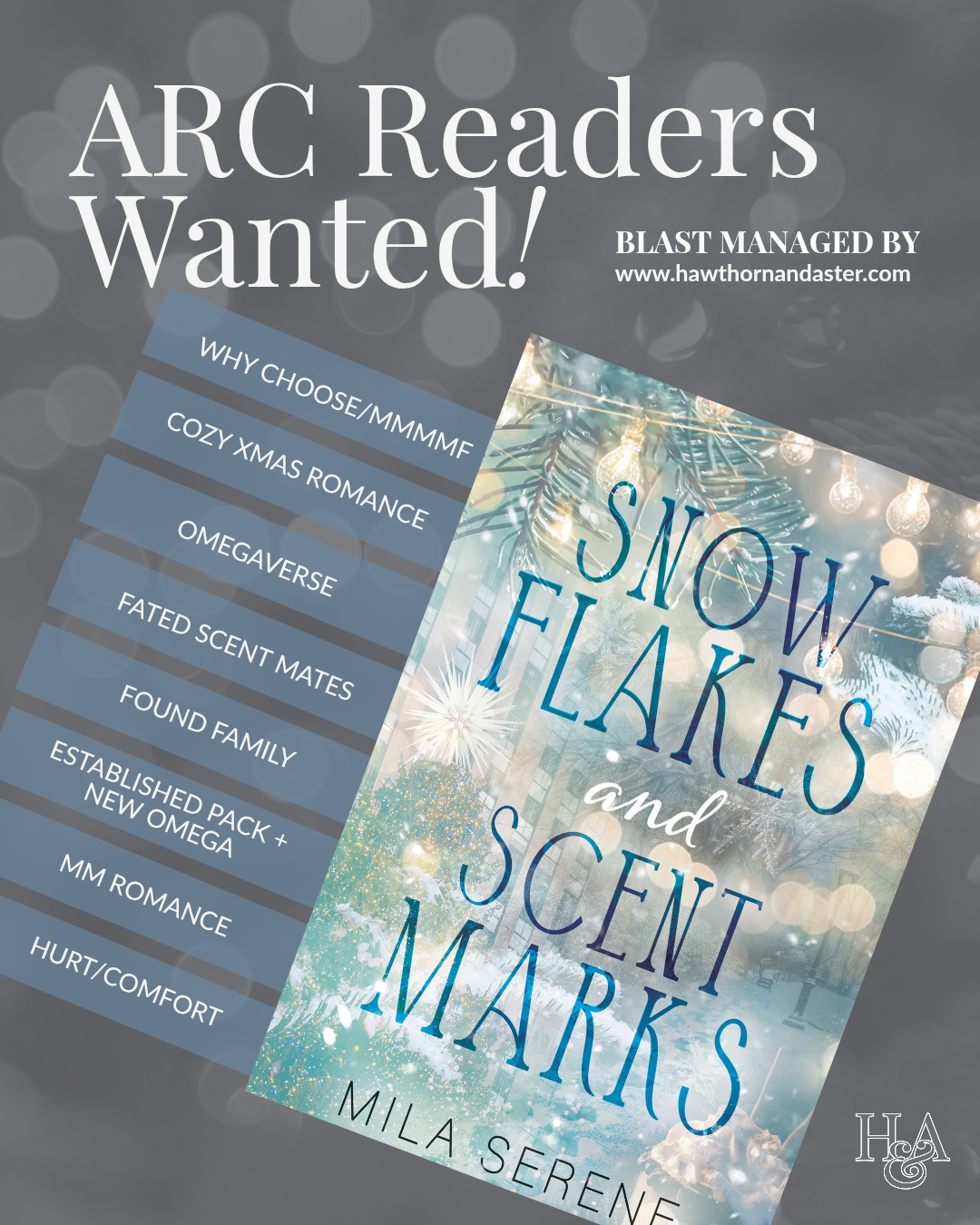 Weeklong blast: ARC Readers Wanted for Snow Flakes and Scent Marks by Mila Serene