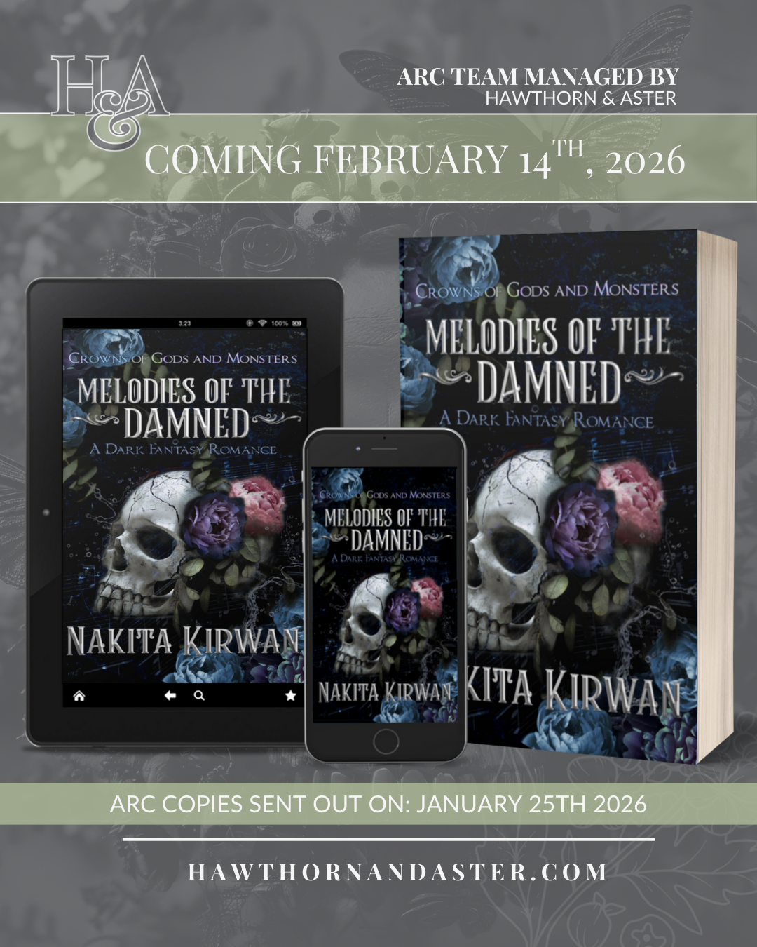 Nakita Kirwan's Debut Dark Fantasy Romance: Melodies of the Damned, Releases February 14th, 2026