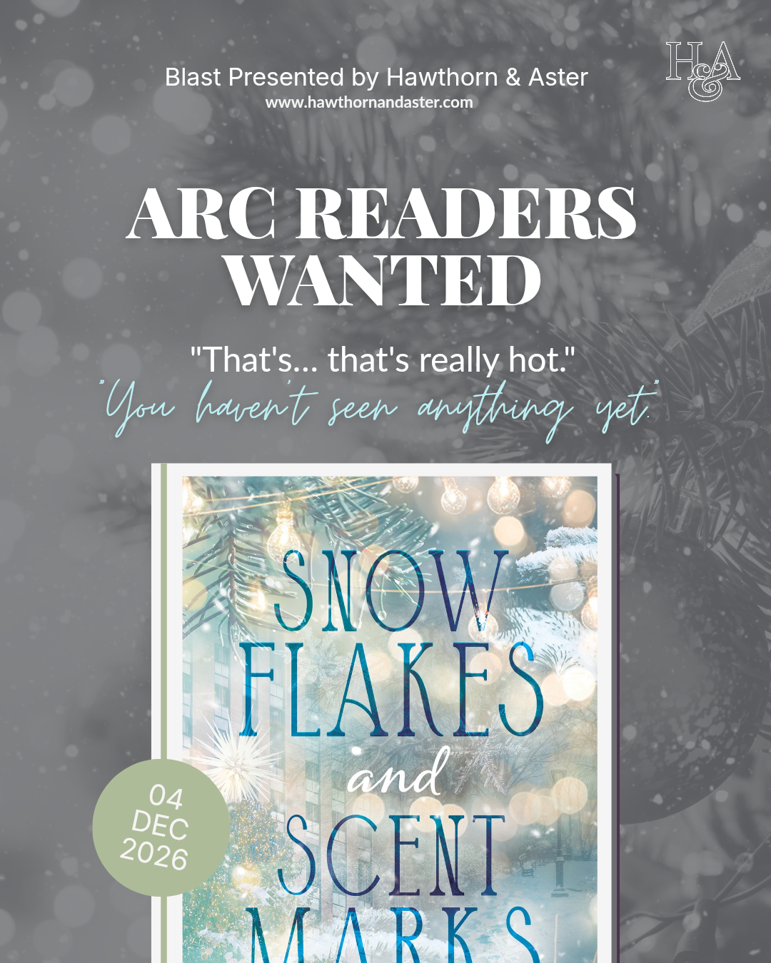 Weeklong Blast Graphic for Mila Serene's Snow Flakes & Scent Marks