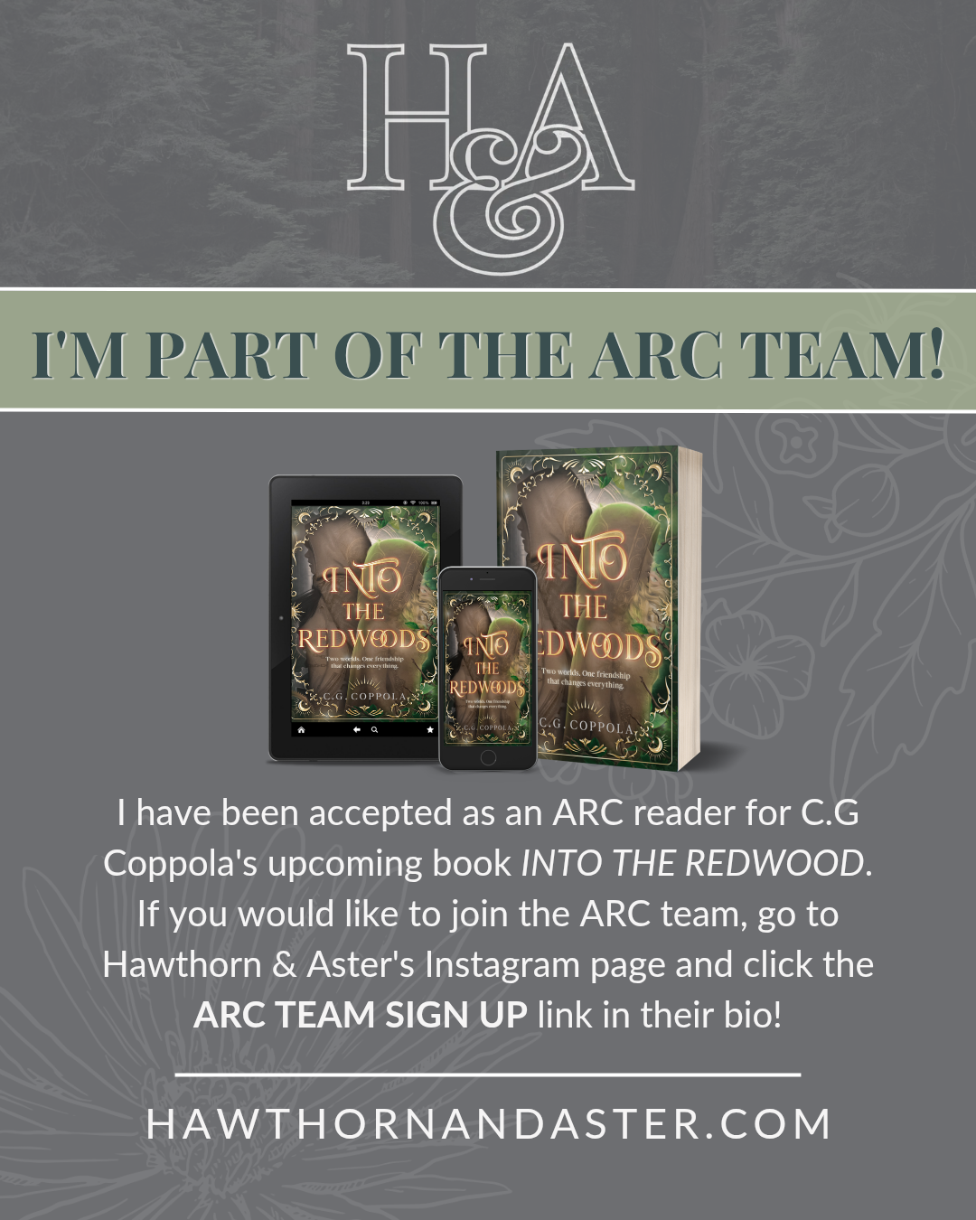 Into the Redwoods by C.G. Coppola: I'm a part of the ARC Team!