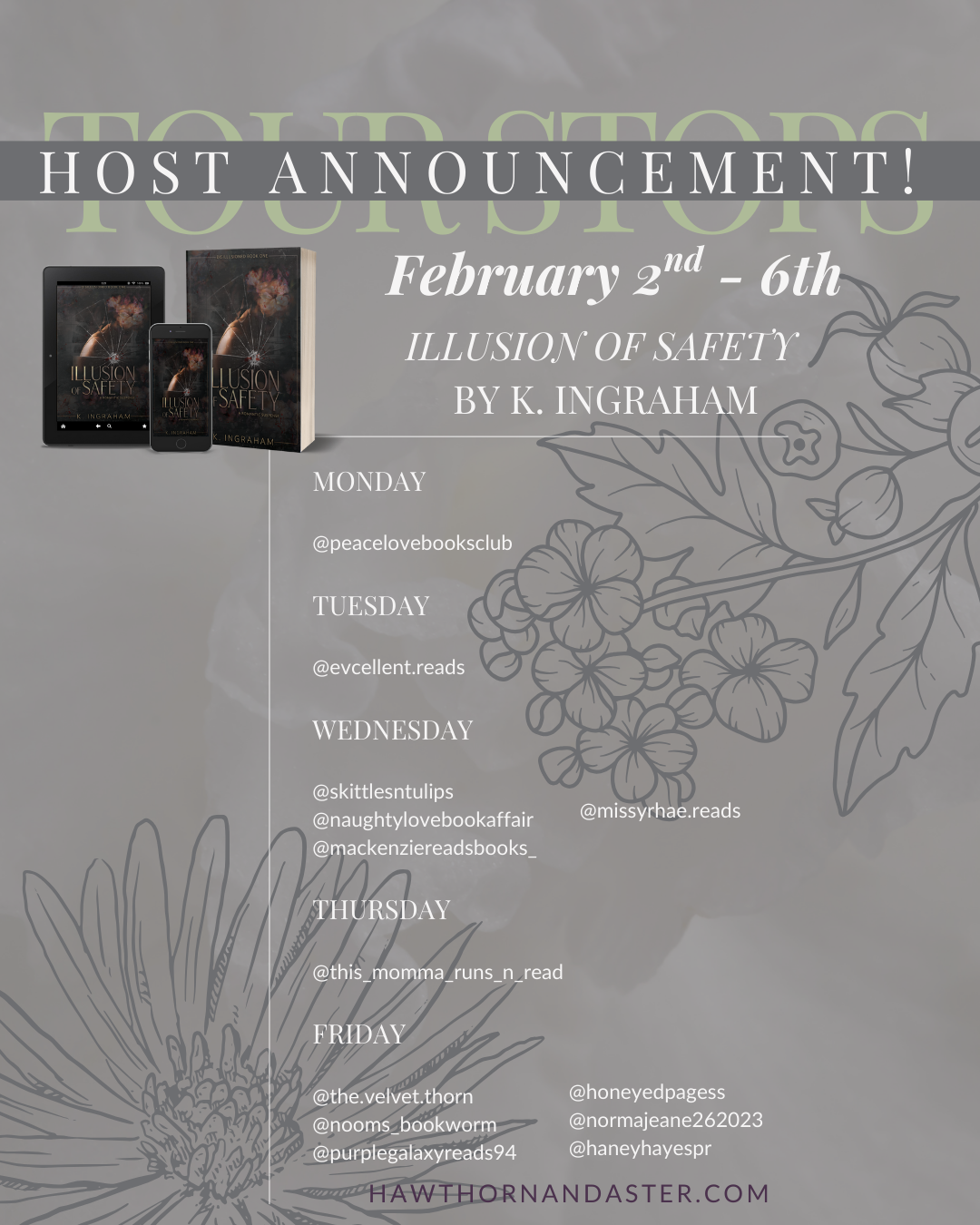 Illusion of Safety by K. Ingraham Book Tour Host List