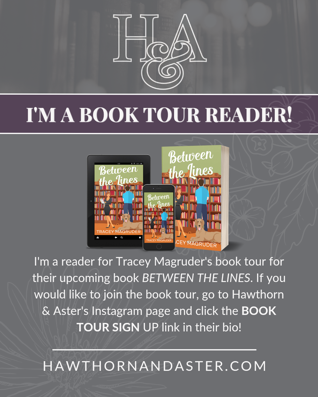 Reader, Tour for Tracey Magruder's Between the Lines