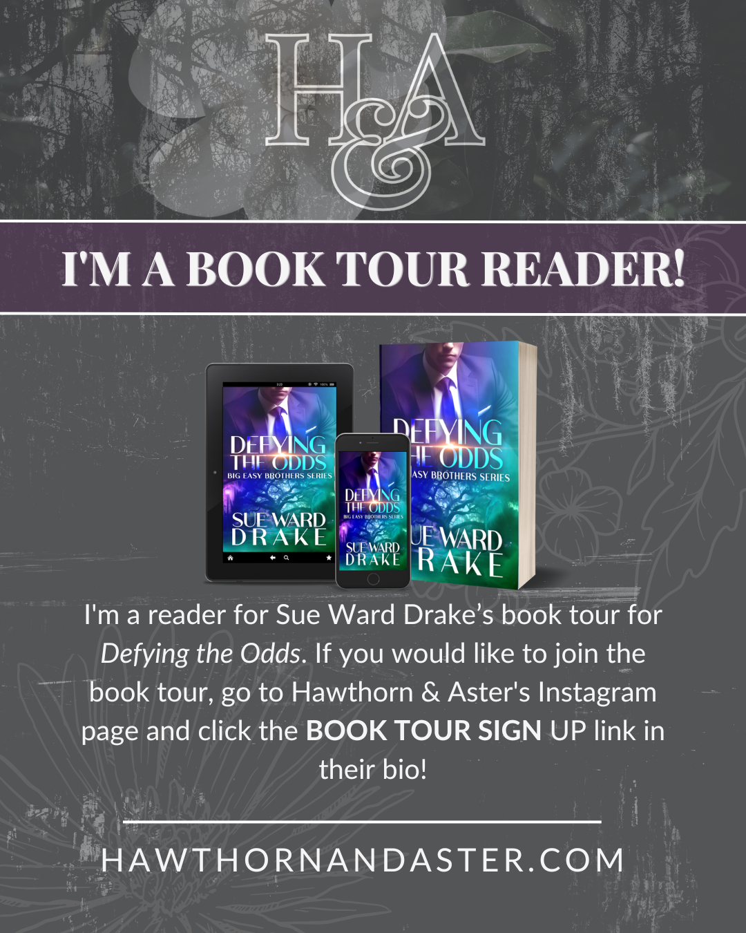 I'm a part of the Tour Reader team for Defying the Odds by Sue Ward Drake