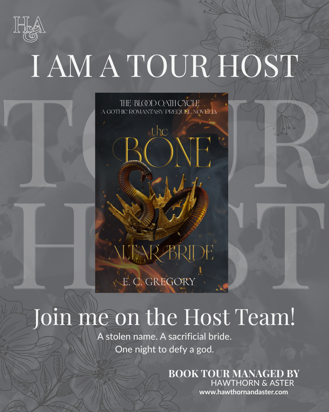 I'm a Tour Host for The Bone Altar Bride, by E. C. Gregory