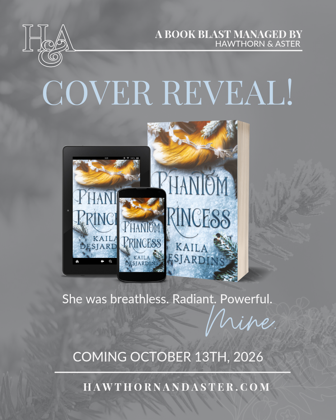 Cover Reveal for Kaila Desjardin's Phantom Princess