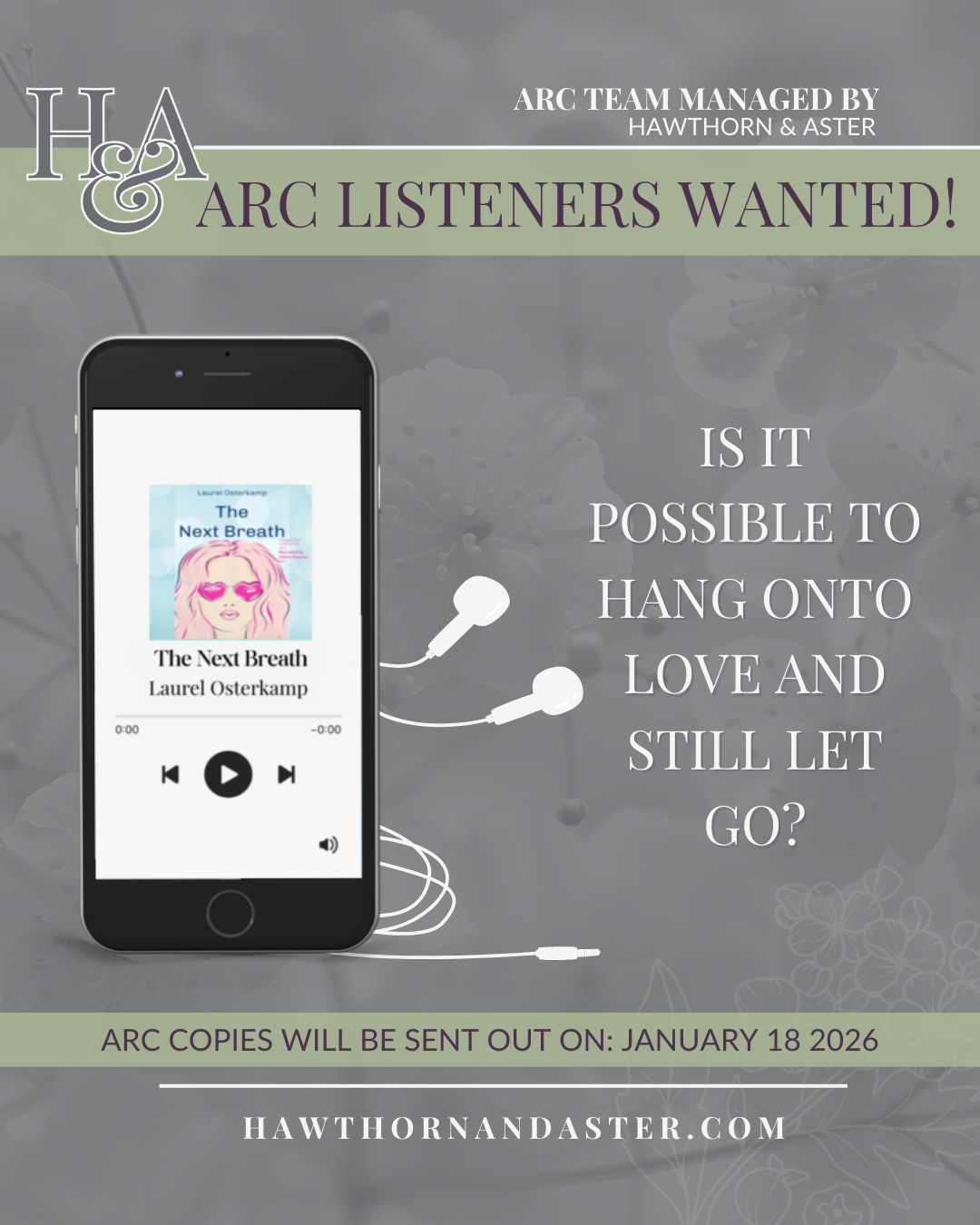 ARC Listeners wanted for Laurel Osterkamp's, The Next Breath