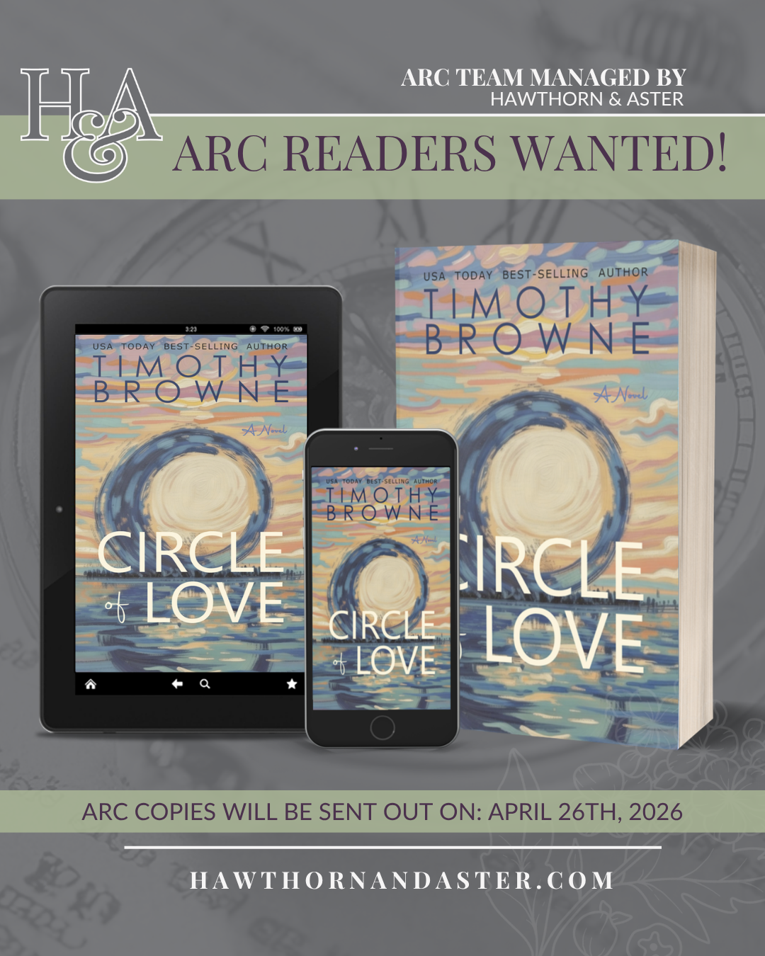 ARC Readers Wanted for Circle of Love by Timothy Browne, a Debut Woman's Fiction from a USA Today's Bestselling Author