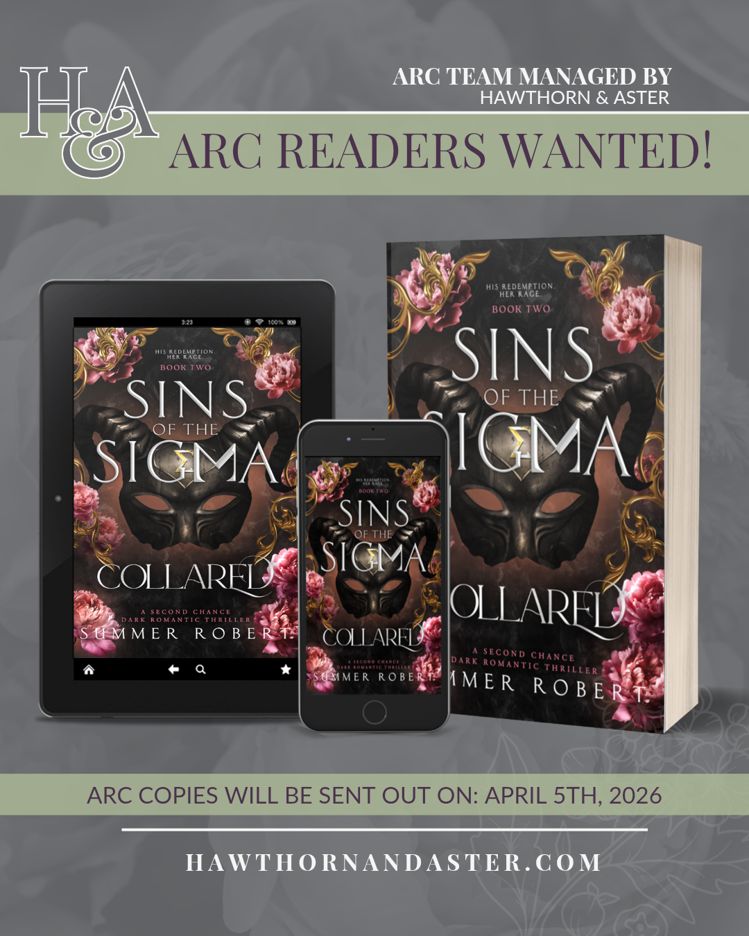 Collared, Sins of the Sigma Book #2 by Summer Robert is looking for ARC Readers!