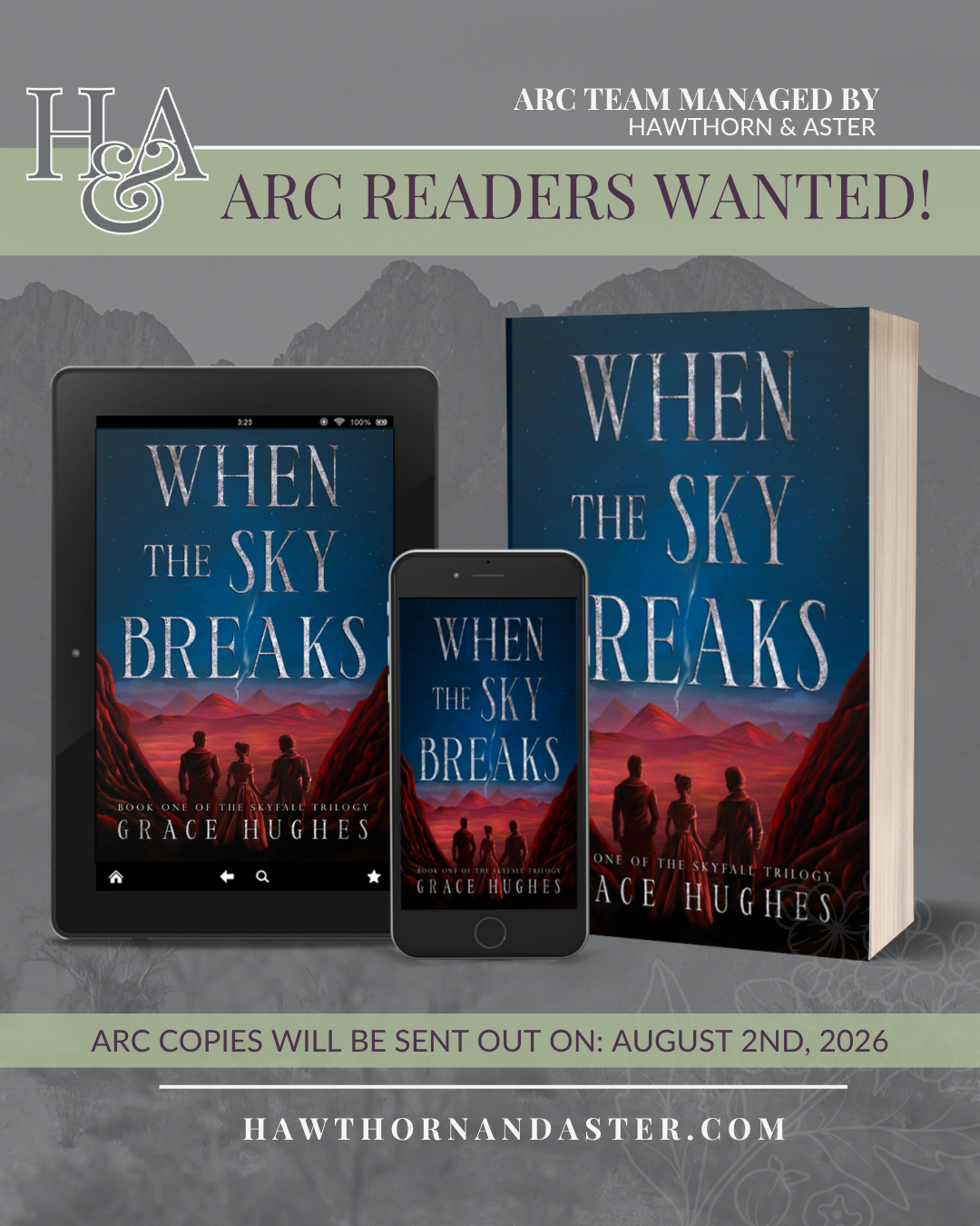 When the Sky Breaks by Grace Hughes, Book #1 of the Skyfall Series, ARC Readers Wanted