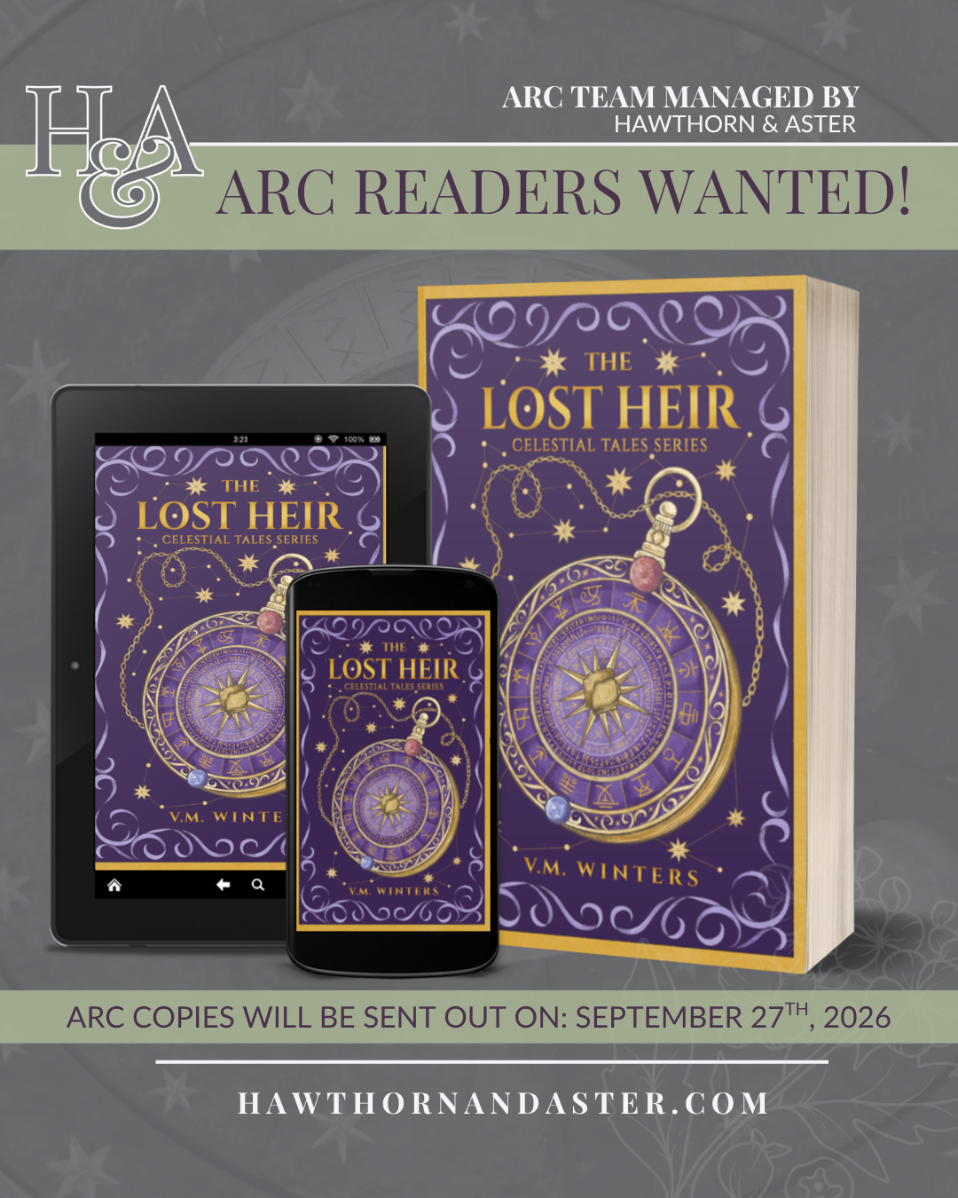 ARC Readers Wanted for The Lost Heir by V.M. Winters, Book 1 of Celestial Tales