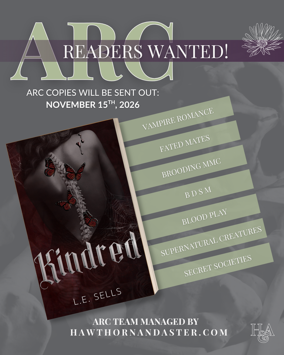ARC Readers Wanted For Kindred by L.E. Sells
