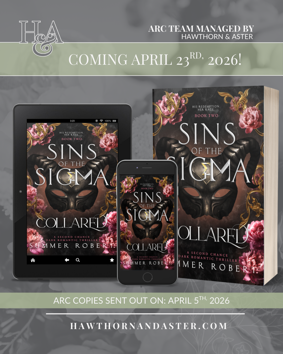 Collared, Sins of the Sigma Book #2 by Summer Robert is looking for ARC Readers!