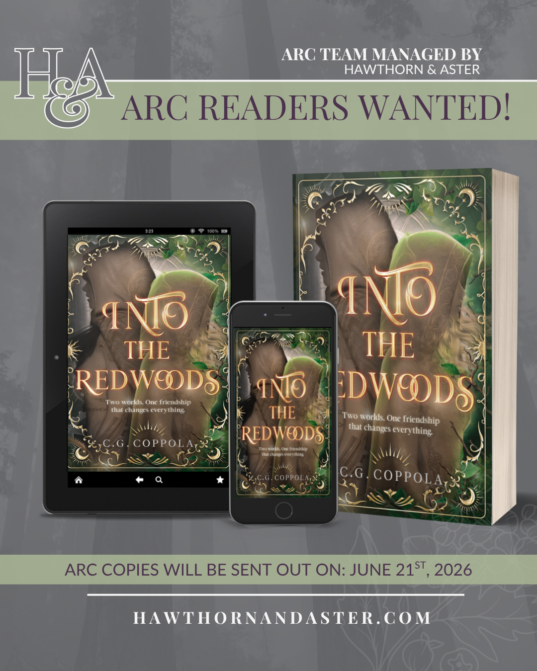ARC Readers wanted for C.G. Coppola's, Into The Redwoods