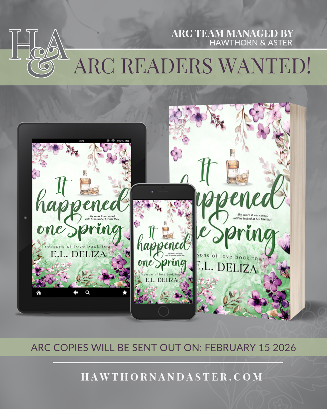 It Happened One Spring by E.L. Deliza ARC Team Recruitment
