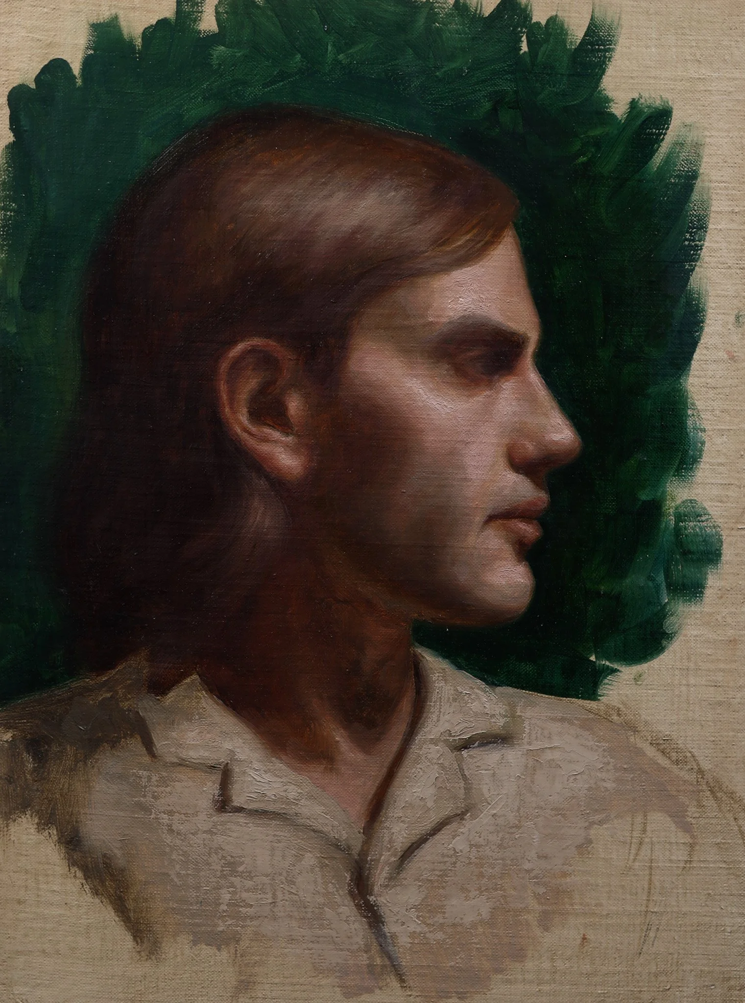 Oil on mounted linen, 16x12"