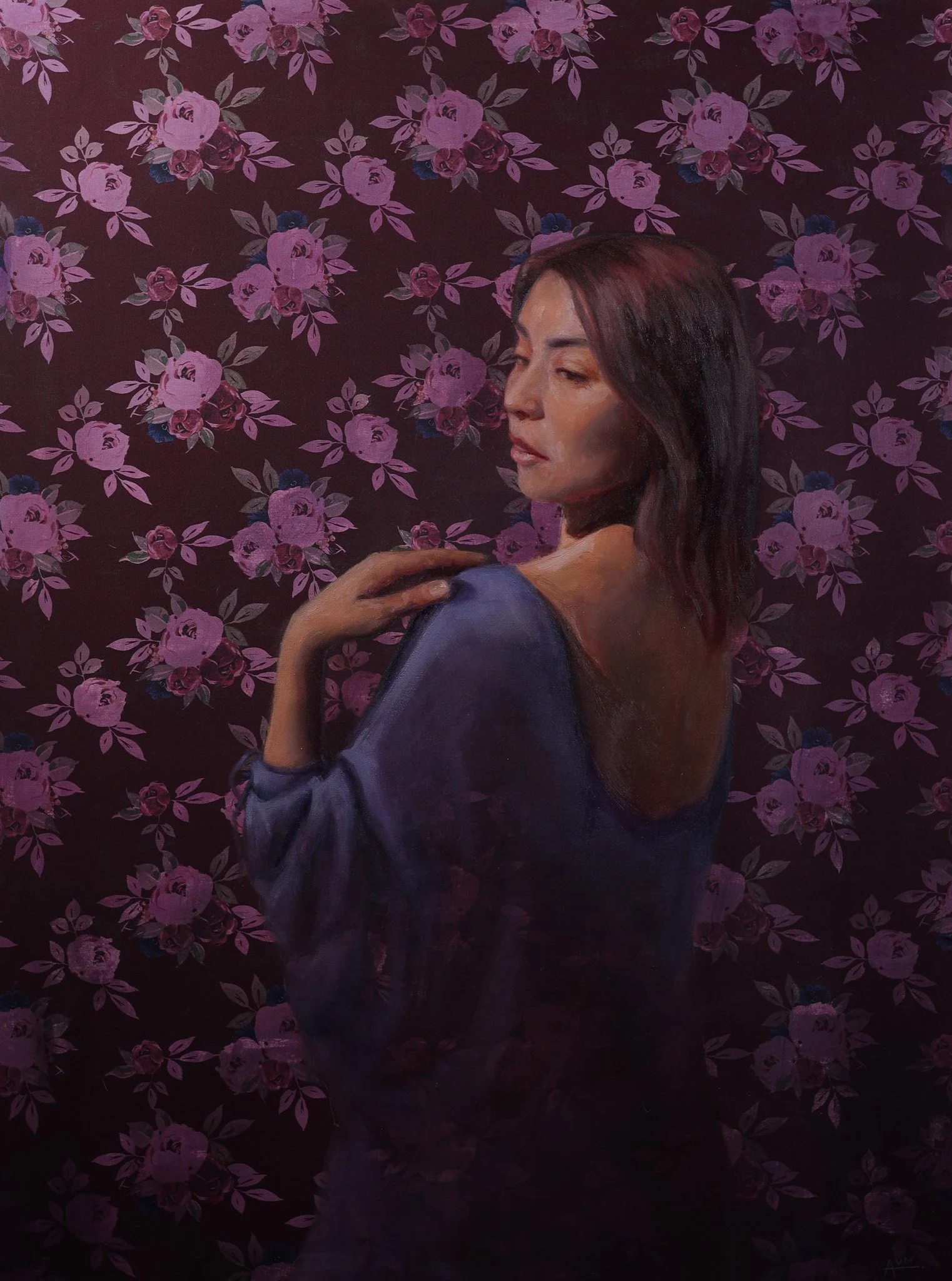 "The Way She Stayed"
Oil on mounted fabric,
30x40"