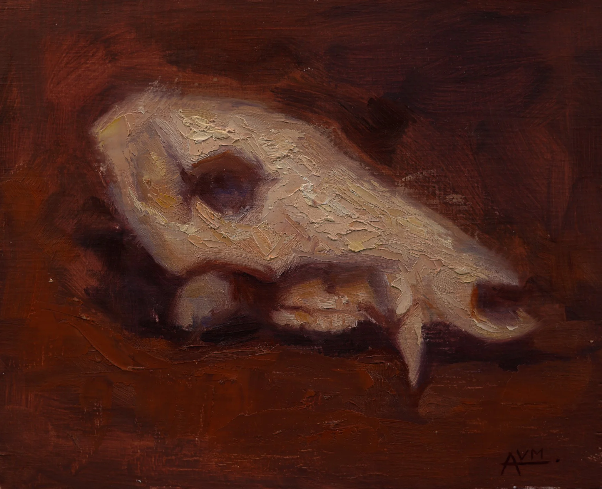 "I Used To Bite" Oil on panel, 8x10"
