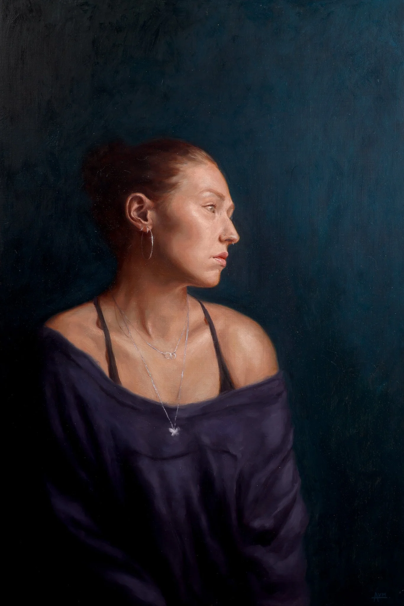 "Self Portrait"
Oil on panel,
36x24"