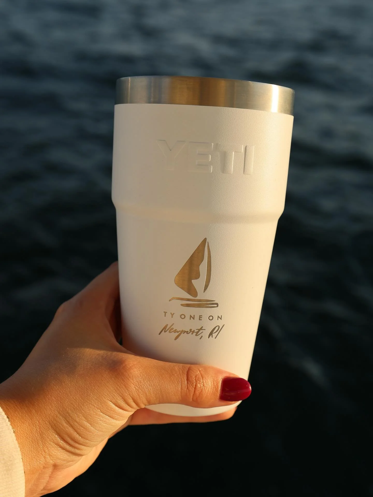 Bring a piece of the Newport sailing life home with you! 🌊⚓️ This exclusive TY ONE ON YETI tumbler is more than just a cup - it’s a memory of your time on the water. Limited stock available! DM for purchase details! 🩵