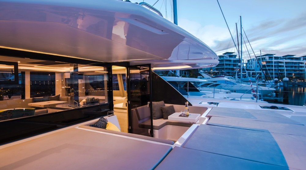 Describe your dream weekend in three emojis. we&rsquo;ll start:🛥️🥂🌅

#boatlife #catamaran #islandcharter #newport #rhodeisland