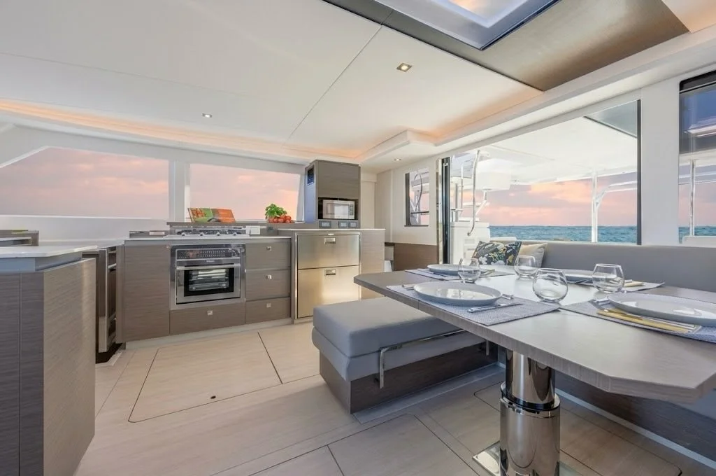 Your Culinary Oasis At Sea 🌊🍽️

Whether you love playing chef with a view or want to lift a finger only to toast your glass, we&rsquo;ve got you covered.

Our fully equipped, modern galley is ready for your signature recipes. But if true relaxation