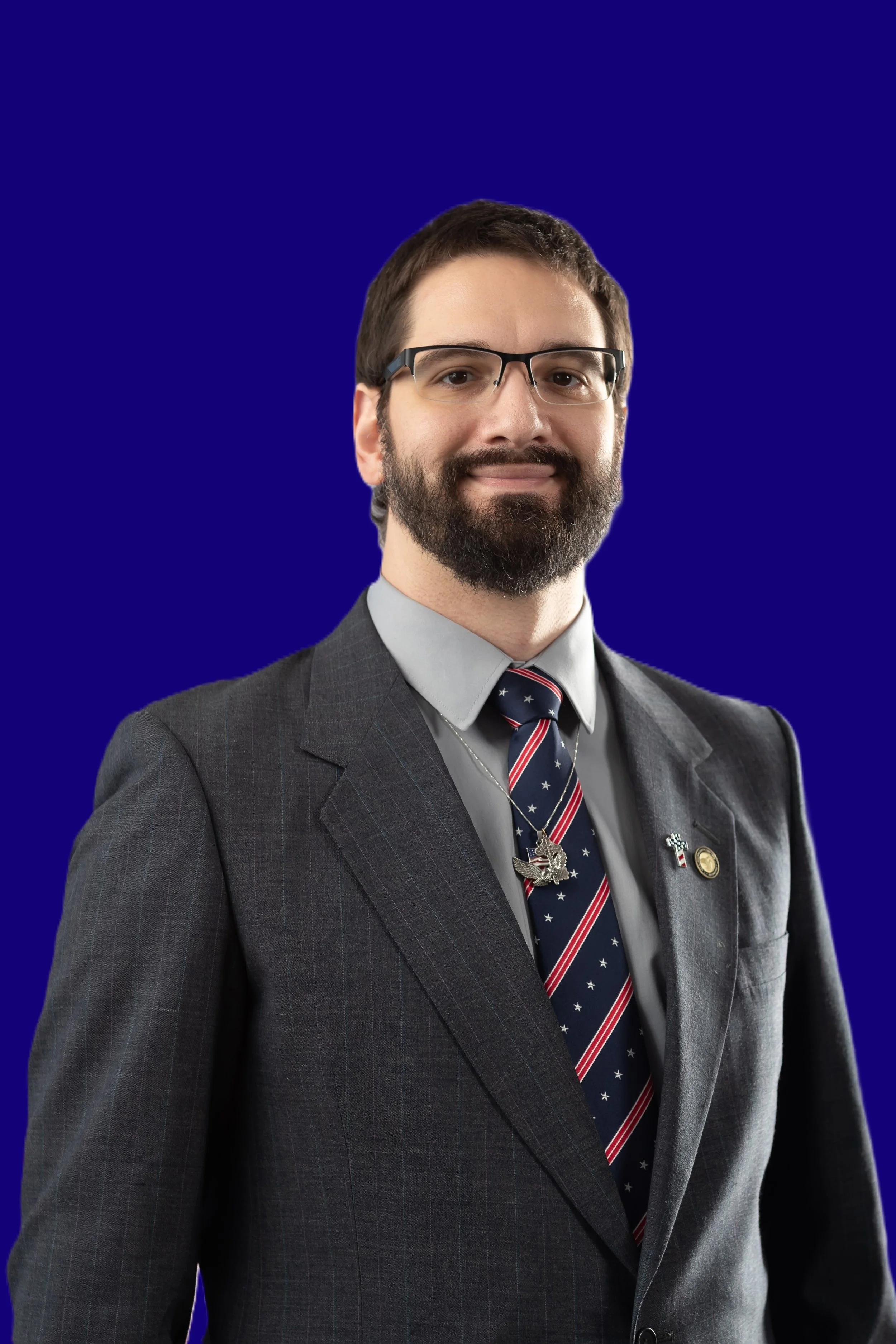 ROEGT Committeeman and Chairman, Edward Lapinski, headshot in front of American flag