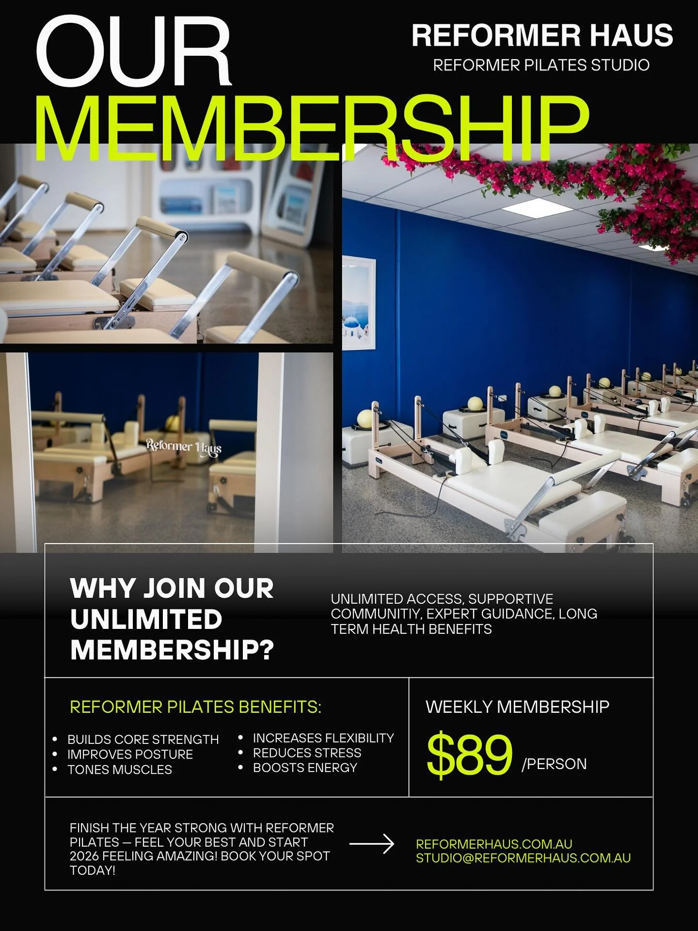 💙 Stay consistent, stay strong! Our Weekly Membership &mdash; $89 gives you unlimited Reformer Pilates classes to help you feel your best every week. ✨

Join our supportive community and make movement a part of your routine!

#ReformerPilates #Pilat