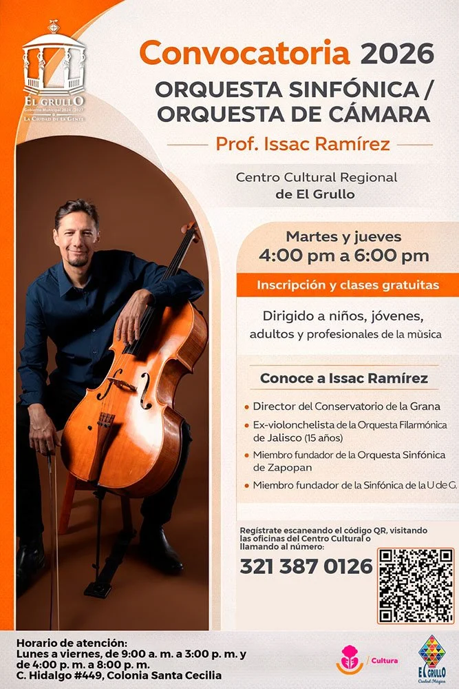 Música de cámara y sinfónica en El Grullo, Jalisco