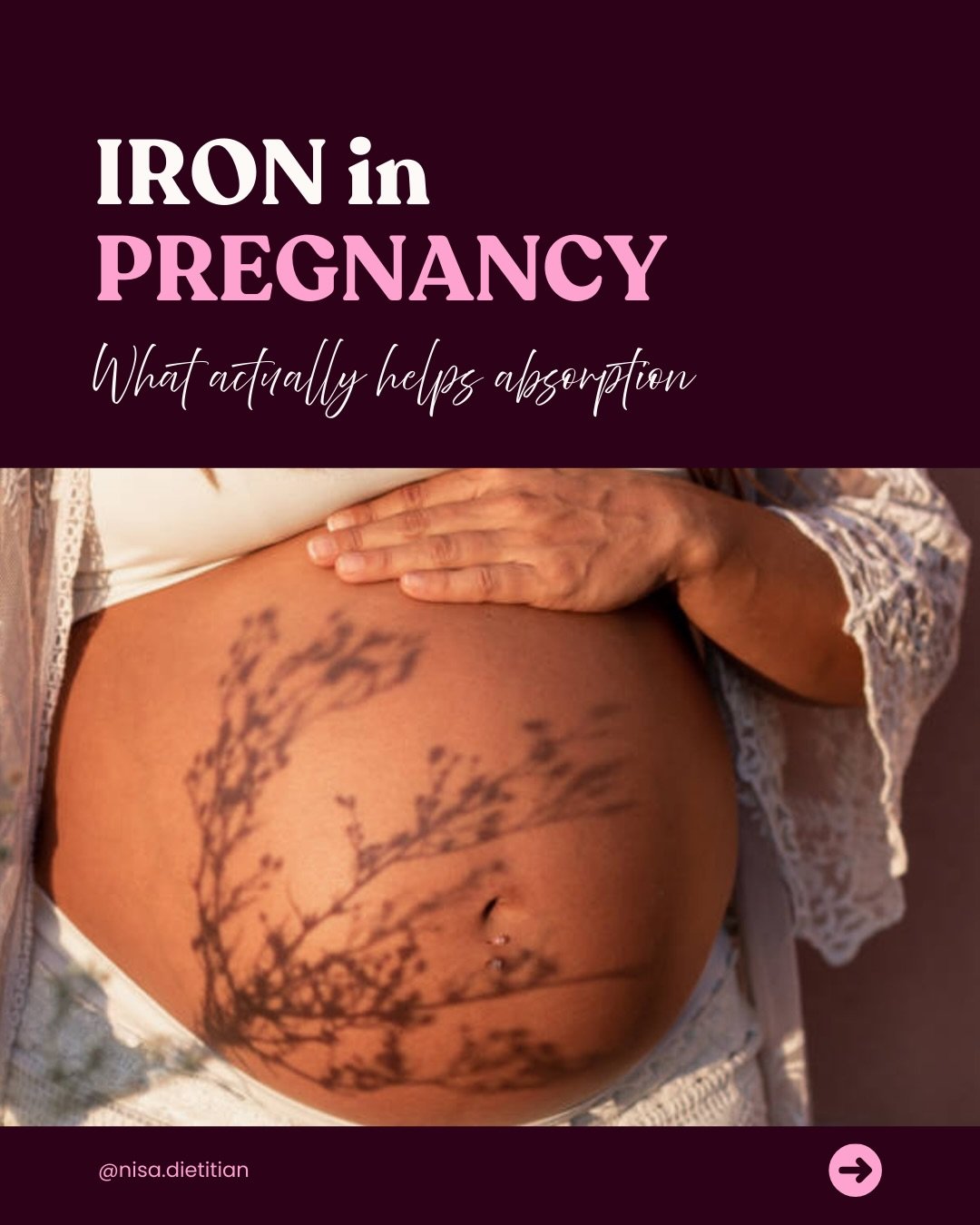 Iron in pregnancy: what actually helps absorption

Iron needs increase during pregnancy to support baby&rsquo;s growth and increased blood volume.

Low iron can contribute to fatigue and low energy - something many women notice.
But it&rsquo;s not ju
