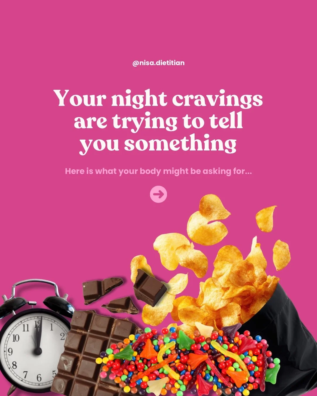If you feel like you&rsquo;re &ldquo;eating well&rdquo; all day but then evenings feel chaotic with food - this is for you.

In consults, I often see night-time cravings linked back to under-fuelling earlier in the day.

Long gaps between meals, not 