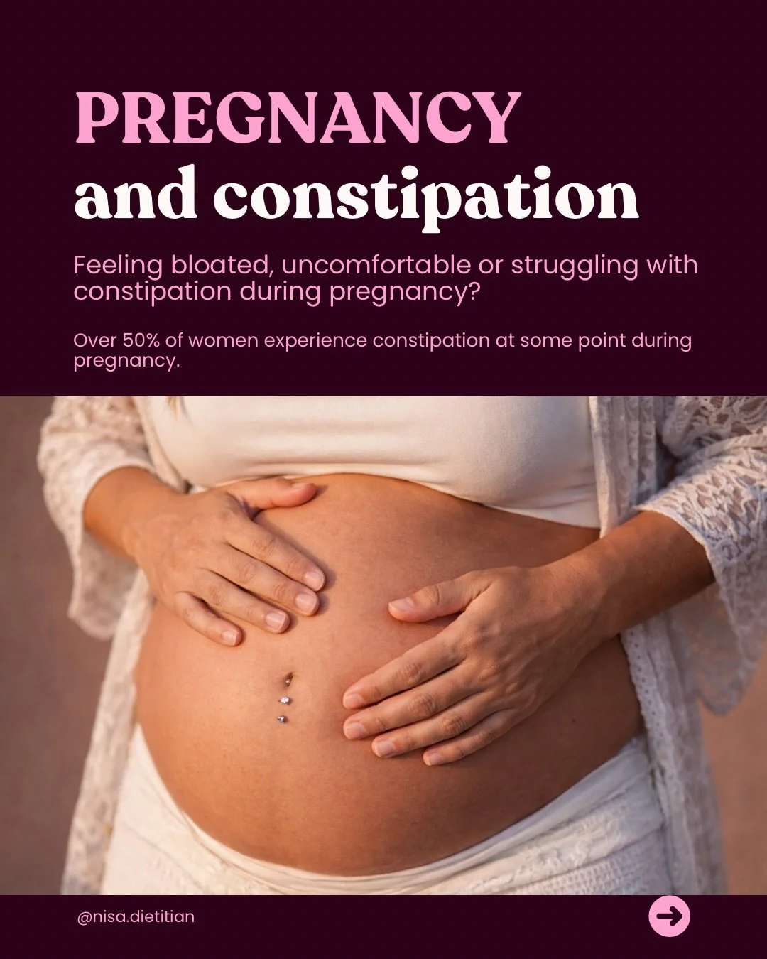 Constipation during pregnancy is quite common.

Hormonal changes, pressure from a growing baby and even iron supplements can all slow digestion and make bowel movements more difficult.

If you&rsquo;re experiencing constipation, some simple strategie