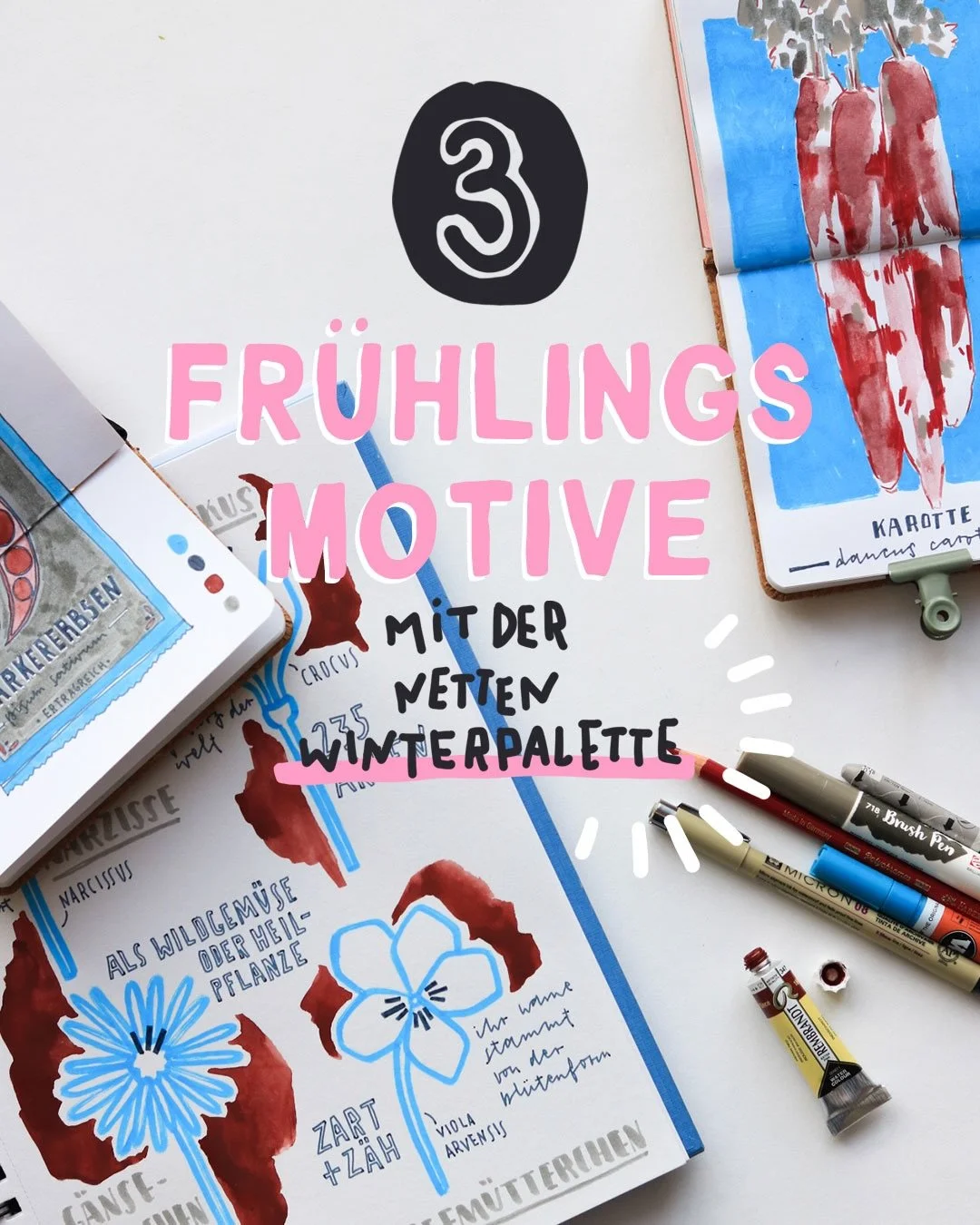 Auch wenn Nette Winterpalette drauf steht, steckt eine Menge Fr&uuml;hling drin! ❄️👉🏻🌷

Manchmal erfordert es einfach nur ein klein wenig Umdenken, mit vermeintlich saisonal eher un&uuml;blichen Farben bestimmte Motivwelten aufs Papier zu holen. ✍