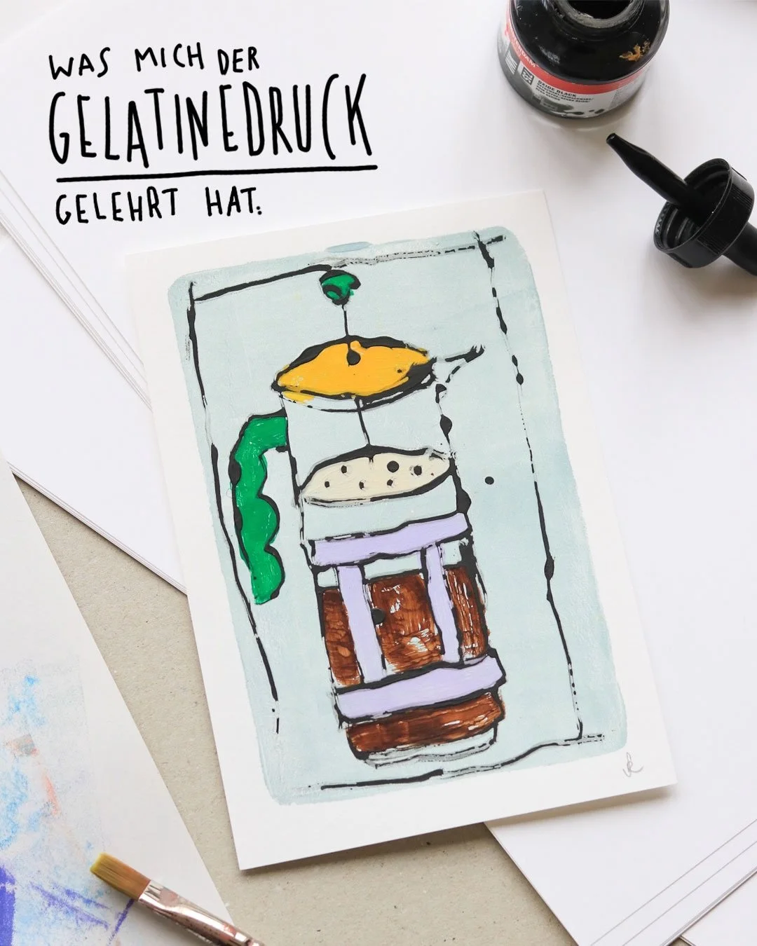 Habe am Wochenende mal so dar&uuml;ber sinniert, was mich der Gelatinedruck (nicht nur in Sachen Kreativit&auml;t) gelehrt hat. Denn das ist seit l&auml;ngerer Zeit mal wieder eine ganz neue Sache, die ich ausprobiert habe. Und mit jedem ersten Mal -