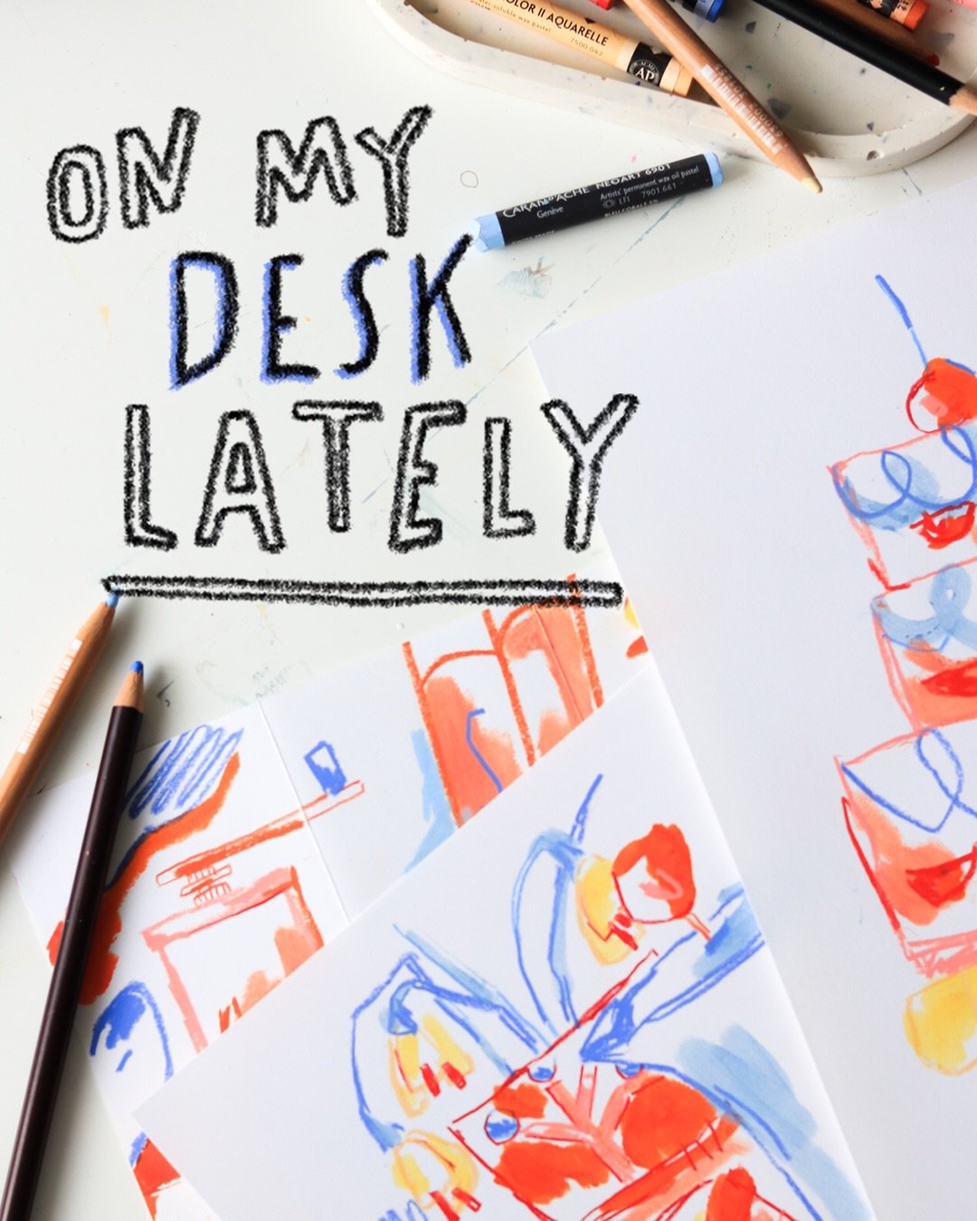 Wenig Skizzenbuch.📔❌ Daf&uuml;r&hellip;

&hellip;eine neue liebste Material- und Farbkombi entdeckt.🖍️
&hellip;Verpackungsmaterial ein zweites (kreatives) Leben geschenkt.📦
&hellip;neue Mini-Prints.🍟
&hellip;Dank euch die Oliven eingef&auml;rbt.?